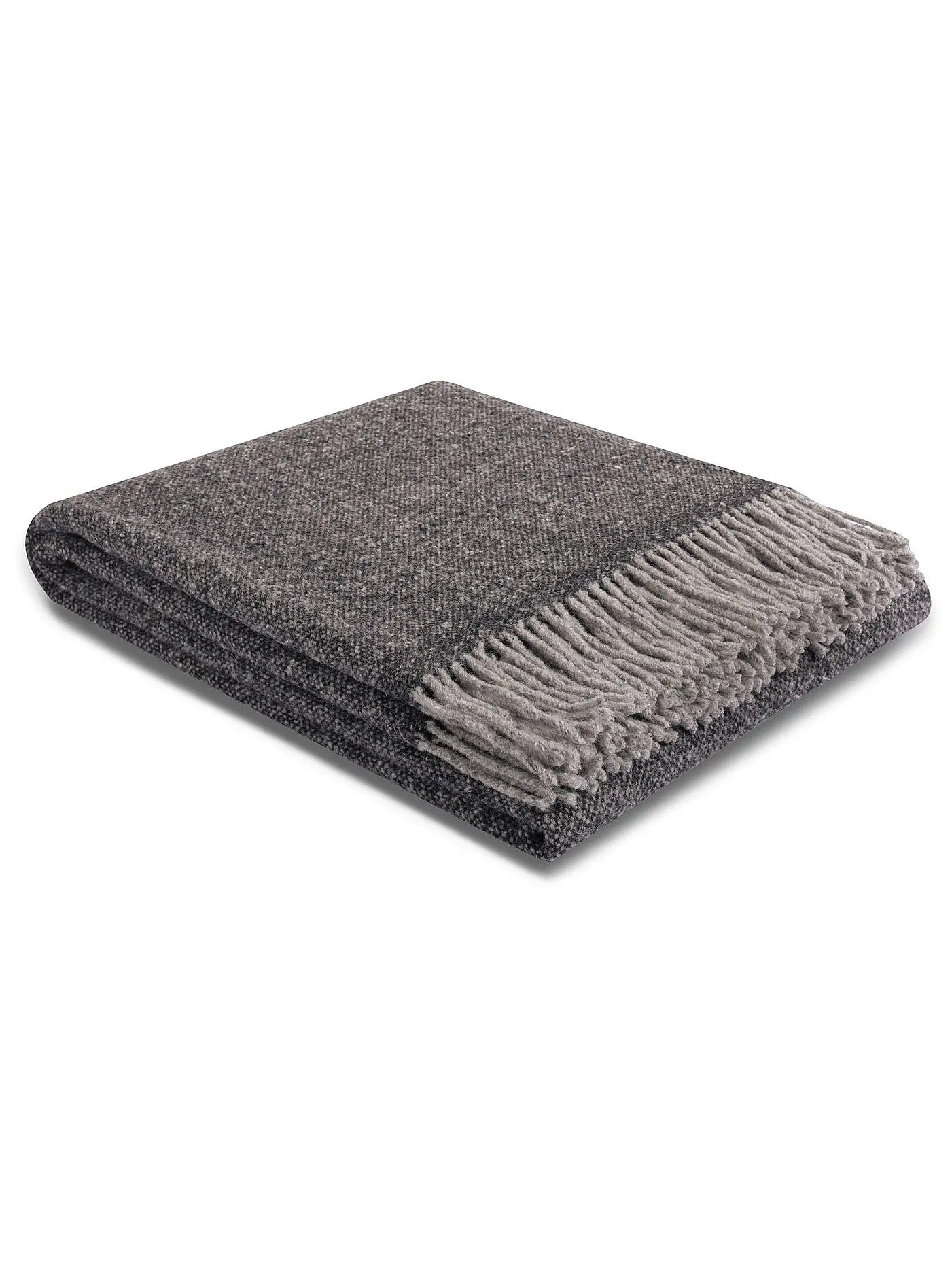 BIEDERLACK | Wohndecke - Plaid SOULFUL CRAFTED 140x190cm Anthrazit | 